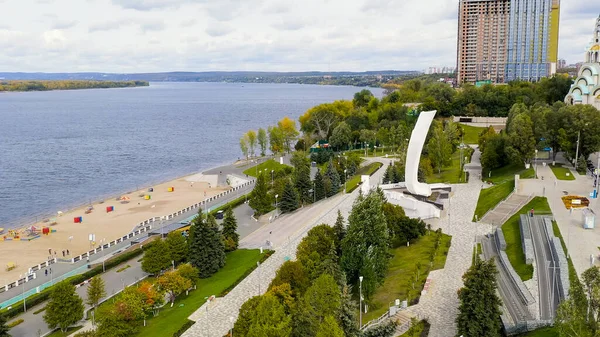 Samara Rusia September 2020 Stella Rook Terletak Tepi Sungai Volga — Stok Foto