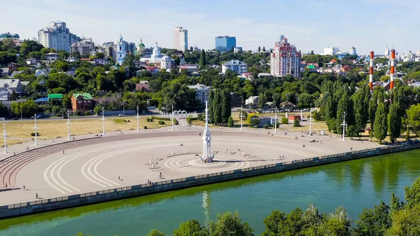 Воронеж Росія Адміралтейська Площа Voronezh River Embankment Aerial View — стокове фото