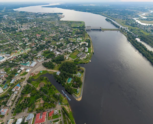 Uglich Rusia Volga River Embankment Lock Gate Uglich Reservoir Central —  Fotos de Stock