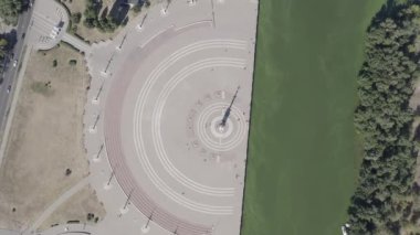 Voronezh, Rusya. Amiralteyskaya Meydanı. Voronezh Nehri Embankment. 4K