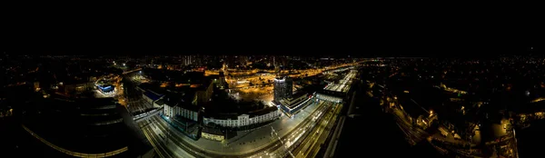 Rostov Don Russia August 2020 Railway Station Rostov Glavniy 全市夜景 — 图库照片