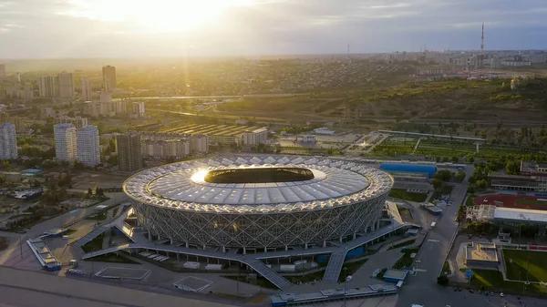 Volgograd Russie Septembre 2020 Volgograd Arena Rotor Stadium Vue Coucher — Photo