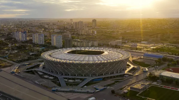 Volgograd Russie Septembre 2020 Volgograd Arena Rotor Stadium Vue Coucher — Photo