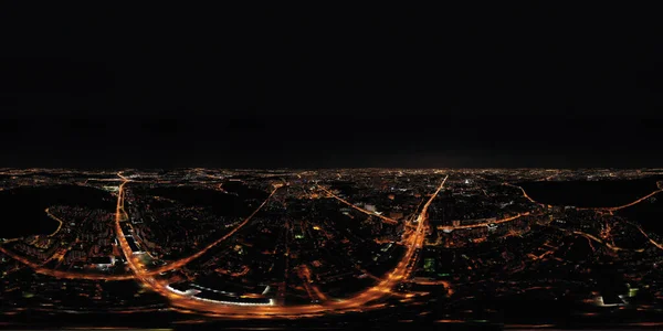 Moscou Russie Panorama Nocturne Depuis Les Airs Grandes Lumières Ville — Photo