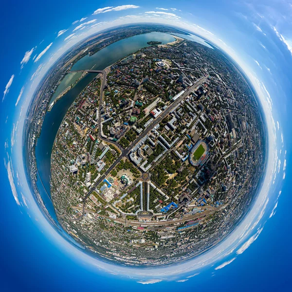 Черногория 2006 Панорама Города Воздуха Саммер Вид Воздуха 360 Градусный — стоковое фото