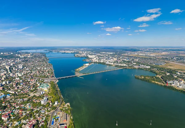 Voronezh Rússia Panorama Cidade Partir Verão Vista Aérea — Fotografia de Stock