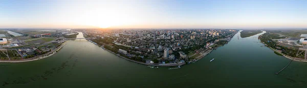 Rostov Don Rusya Don River Havadan Şehrin Yaz Manzarası Hava — Stok fotoğraf