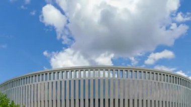 Krasnodar, Rusya. Krasnodar Stadyumu 'nda hareketlilik var. Yaz. 4K