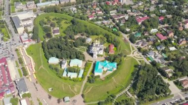 Dmitrov, Rusya. Dmitrov Kremlin 'de bulunan Kutsal Bakire Meryem' in Varsayımı Katedrali. 16. yüzyılın başlarında yapılmış bir mimari anıt. 4K