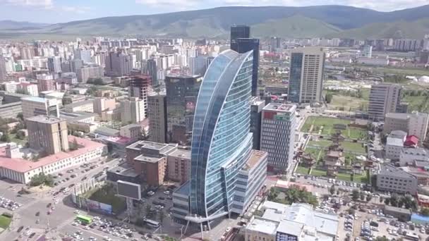 Mongolia, Ulán Bator. The Blue Sky Hotel and Tower — Vídeos de Stock