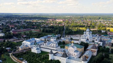 Rostov, Rusya. Rostov Kremlin. Büyük Rostov şehrinin ana ilgi odağı, Havadan Bakış  