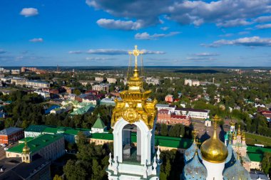 Sergiev Posad, Rusya. Kutsal Üçlü Sergius Lavra. Hava görünümü