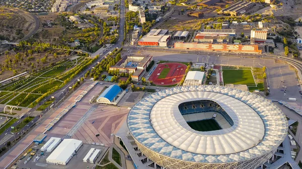 Wołgograd Rosja Września 2020 Wołgograd Arena Stadion Rotor Widok Zachód — Zdjęcie stockowe