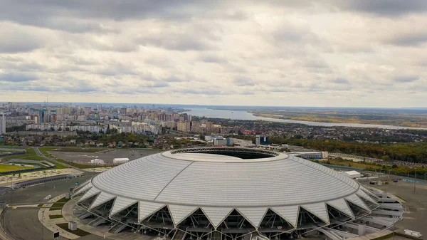 Samara Russia Settembre 2020 Samara Arena Stadium Autunno Nuvole Vista — Foto Stock