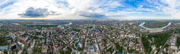 Krasnodar Russia August 2020 Summer Aerial Panorama City — 图库照片