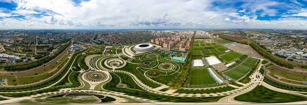 俄罗斯克拉斯诺达尔 2020年8月27日 克拉斯诺达尔体育场 克拉斯诺达尔 空中风景 — 图库照片