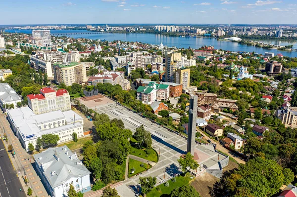 Voronezh Ρωσία Αυγούστου 2020 Πλατεία Νίκης Στύλη Στην Πλατεία Νίκης — Φωτογραφία Αρχείου
