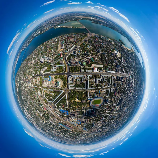 Voronezh Russia Panorama City Air Summer Aerial View 360 Degree — Stock Photo, Image