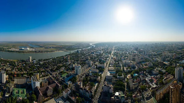 Rostov Don Rusya Havadan Bakınca Yaz Şehri Manzarası Hava Manzarası — Stok fotoğraf