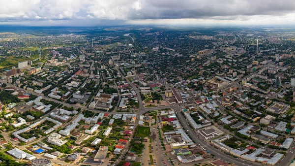 伊万诺维奇 俄罗斯 城市中心的全景 空中景观 — 图库照片