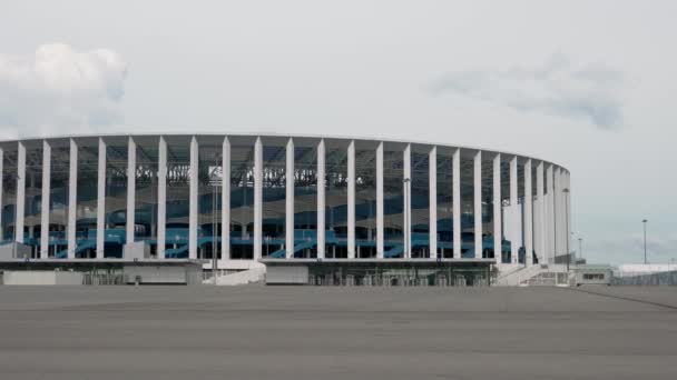 Nischni Nowgorod, Russland. Nischni-Nowgorod-Stadion. Austragungsort 2018 FIFA. 4K — Stockvideo