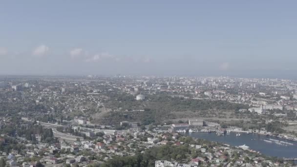 Sebastopoli, Crimea. Difesa panoramica di Sebastopoli 1854-1855. Baia meridionale. 4K — Video Stock