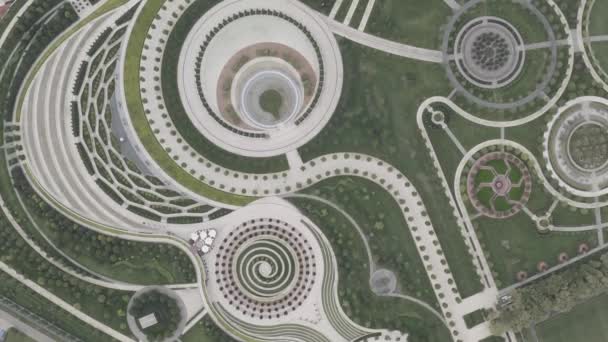 ロシアのクラスノダール。パブリックパーク・クラスノダール(Galitsky Park) 。夏の空中風景。4K — ストック動画