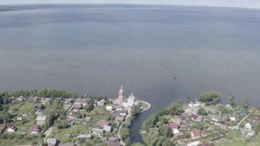 Pereslavl-Zalessky, Rusya. Novospassky Manastırı 'ndaki 40 Şehit Kilisesi ya da Spasskaya Sloboda' daki 40 Kurban Tapınağı ya da Sorokasvyats Kilisesi.