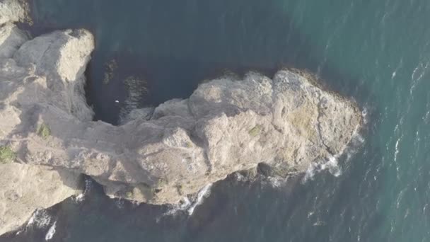 Crimea. Uno de los espolones de Fiolent es Cabo Lermontov. Atracción. 4K — Vídeos de Stock