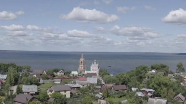 Pereslavl-Zalessky, Rusya. Novospassky Manastırı 'ndaki 40 Şehit Kilisesi ya da Spasskaya Sloboda' daki 40 Kurban Tapınağı ya da Sorokasvyats Kilisesi.