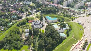 Dmitrov, Rusya. Dmitrov Kremlin 'de bulunan Kutsal Bakire Meryem' in Varsayımı Katedrali. 16. yüzyılın başlarında yapılmış bir mimari anıt. 4K