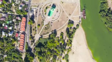 Voronezh, Rusya. Amiralteyskaya Meydanı. Voronezh Nehri Embankment. 4K
