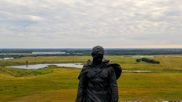 Rzjevitsj Rusland Augustus 2020 Rzjevgedenkteken Voor Sovjet Soldaat Luchtfoto — Stockfoto