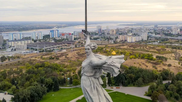 Wolgograd Russland September 2020 Abendansicht Der Skulptur Motherland Calls Auf — Stockfoto