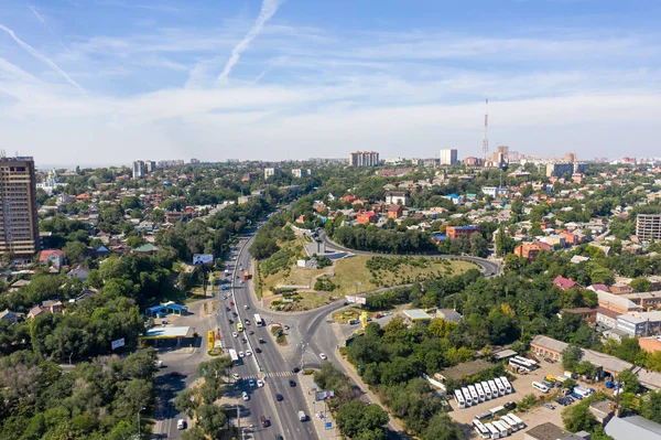 Rostov Don Rusia Agosto 2020 Monumento Huelga 1902 Vista Aérea — Foto de Stock