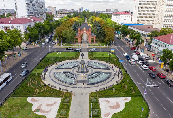 Krasnodar Russia August 2020 Monument Holy Great Martyr Catherine Summer — Stock Photo, Image