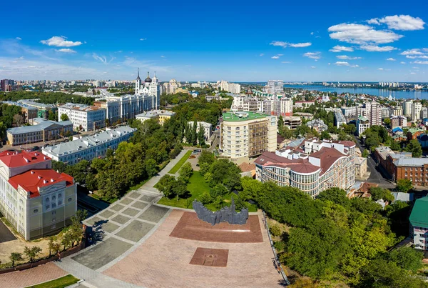 Woroneż Rosja Sierpnia 2020 Plac Zwycięstwa Stele Placu Zwycięstwa Pomnik — Zdjęcie stockowe