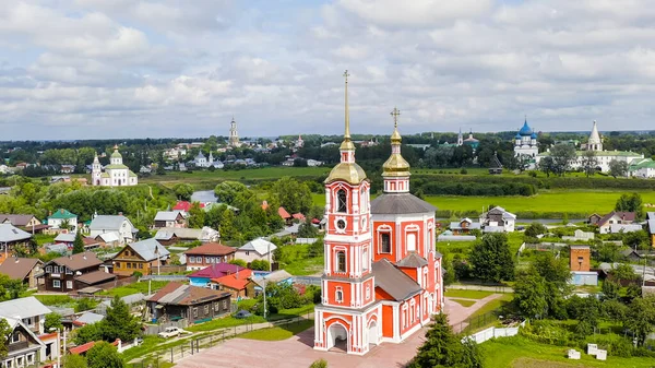 Suzdal Rusya Uçuş Borisov Tarafındaki Kutsal Prensler Boris Gleb Kilisesi — Stok fotoğraf