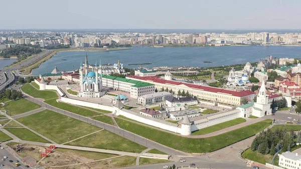 Kazán Rusia Vista Aérea Del Kremlin Kazán Vista Aérea —  Fotos de Stock