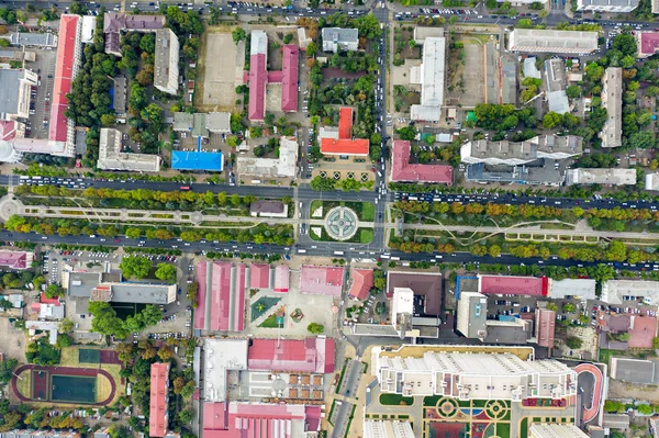 Krasnodar Russia Summer Aerial Panorama City Red Street Krasnaya — Stock Photo, Image