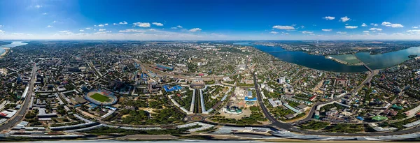 Voronezh Russia Panorama City Air Summer Aerial View Panorama 360 — Stock Photo, Image