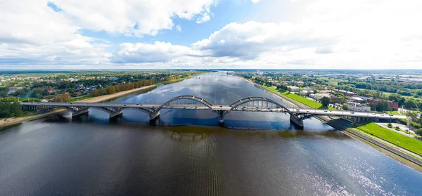 Rybinsk Ryssland Rybinskij Bro Bro Över Volga Floden Staden Rybensk — Stockfoto