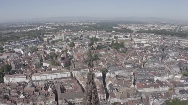 Straßburg, Frankreich. Der historische Teil der Stadt, das Straßburger Münster. 4K — Stockvideo