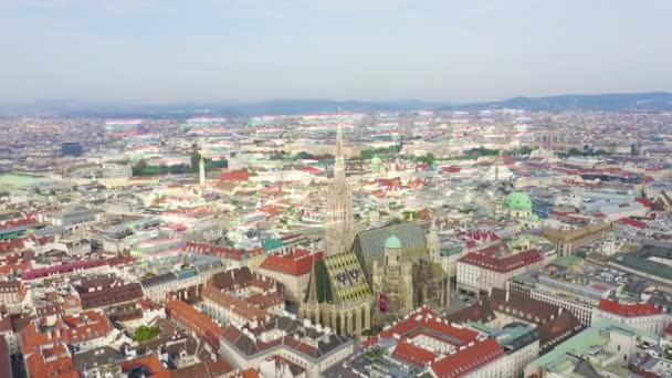 Viena, Austria. Catedral de San Esteban (Alemania: Stephansdom). Catedral Católica - el símbolo nacional de Austria. 4K — Vídeos de Stock