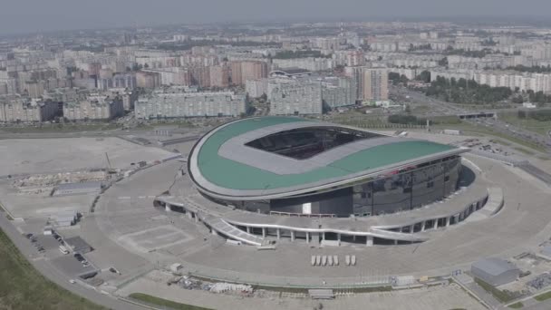 Kazan, Russia. Vista aerea di Ak Bar Arena. Sede della Coppa del Mondo FIFA 2018. 4K — Video Stock
