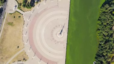 Voronezh, Rusya. Amiralteyskaya Meydanı. Voronezh Nehri Embankment. 4K