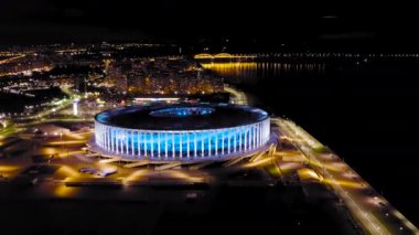 Nizhny Novgorod, Rusya. Nizhny Novgorod Stadyumu. 4K