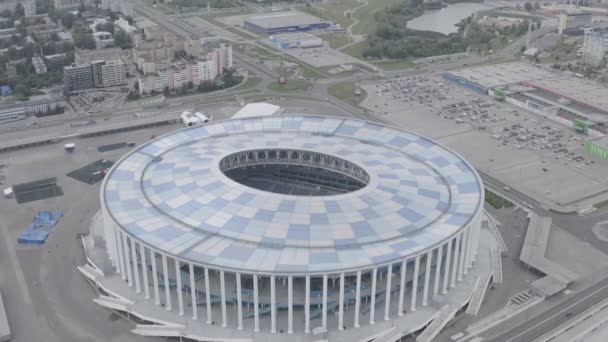 Nizhny Novgorod, Rusia - 8 de agosto de 2020: Estadio Nizhny Novgorod. 4K — Vídeo de stock
