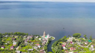 Pereslavl-Zalessky, Rusya. Novospassky Manastırı 'ndaki 40 Şehit Kilisesi ya da Spasskaya Sloboda' daki 40 Kurban Tapınağı ya da Sorokasvyats Kilisesi.