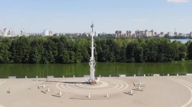 Voronezh, Rusya. Amiralteyskaya Meydanı. Voronezh Nehri Embankment. 4K
